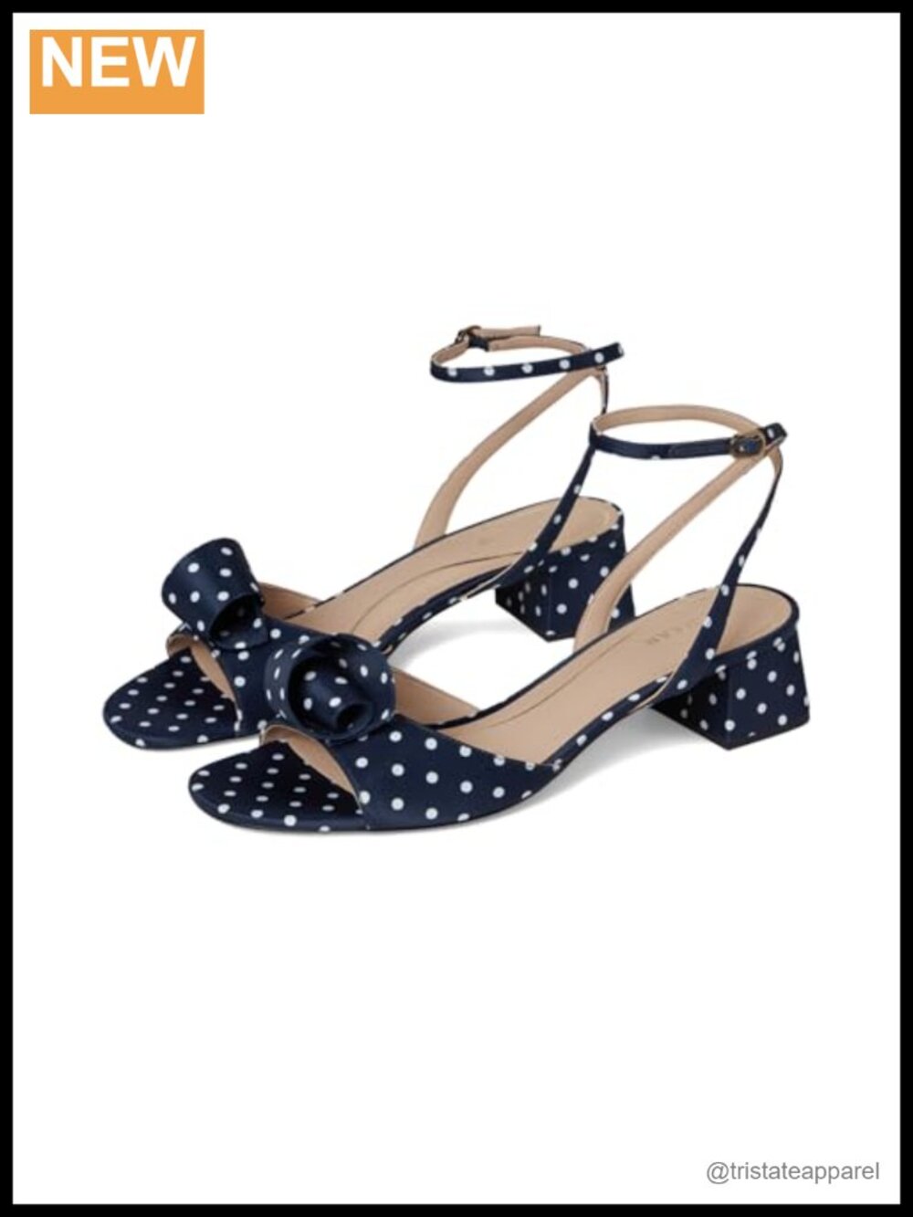 Cole Haan Florette Block Heel Sandal with Ankle Strap and Padded Support